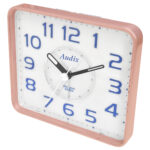 Vekkerur SQ882B-SP firkant  Rose, LED-lys, stille