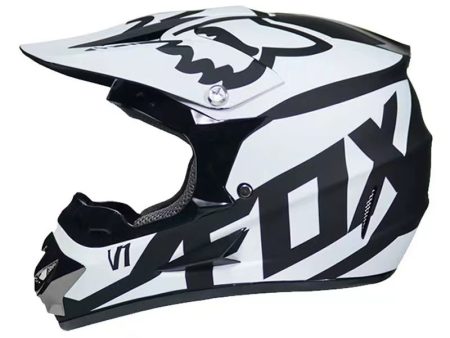Fox crosshjelm white str S 5-12 år