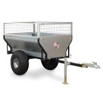ATV tilhenger med tipp og nettingbur