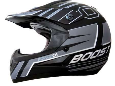 Boost Force 01 Hjelm Grå/Sort strl L