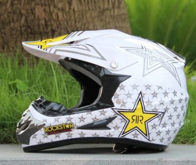 Hjelm Rockstar Hvit Str XL