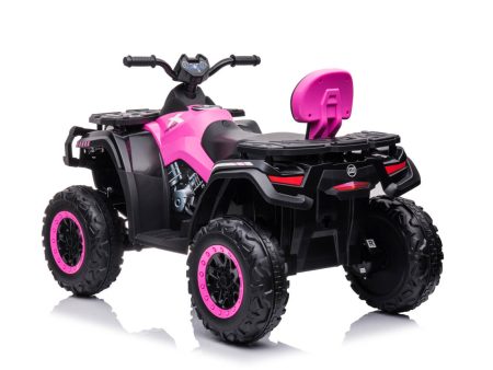 Elektrisk firehjuling Pink Edition 4x4 gummihjul 24V